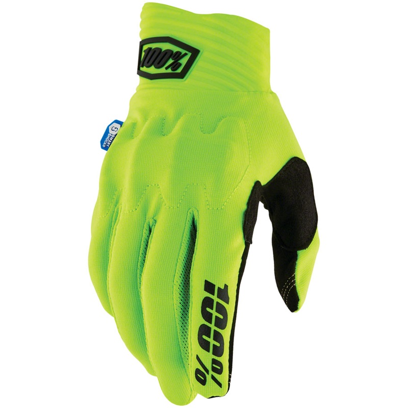 100% Cognito Smart Shock Gloves - Flourescent Yellow, Full Finger, X-Large