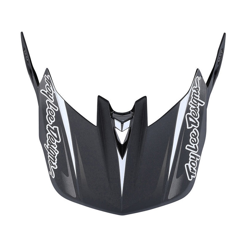 Troy Lee Designs D4 Replacement Visor - Lines - Black-Gray