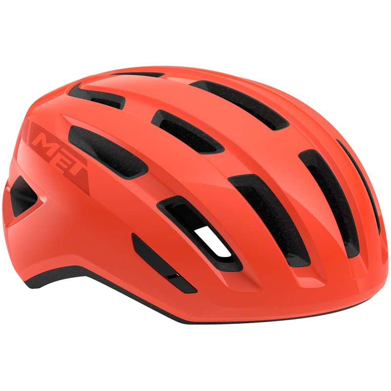 MET Miles Mips Helmet - Coral Glossy Medium