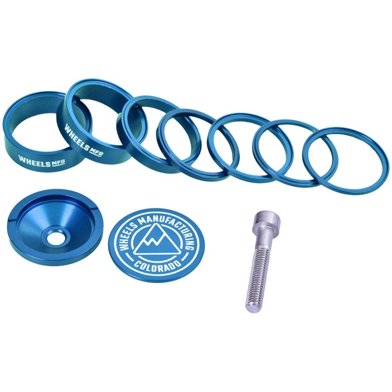 Wheels Manufacturing Pro StackRight Headset Spacer Kit - Teal