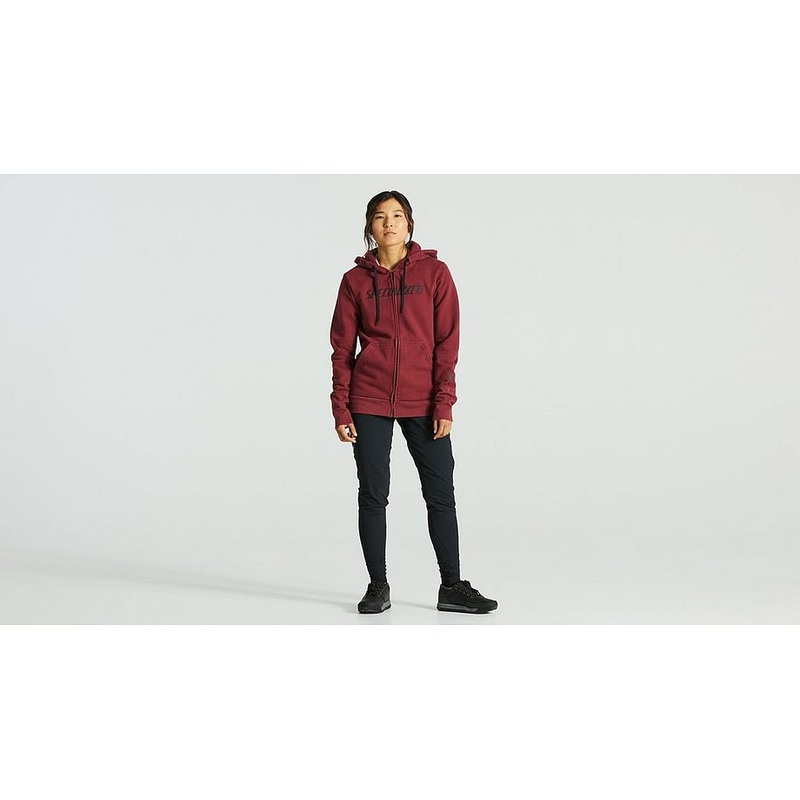 Specialized legacy wordmark zip-up hoodie wmn maroon xxl
