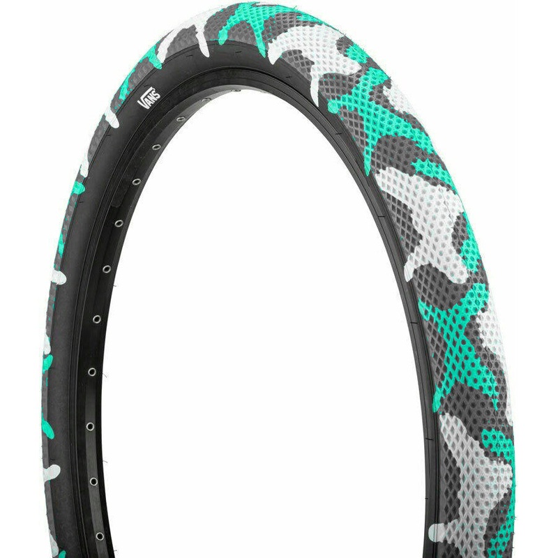 26x2.10 Cult Vans BMX Tire - Teal Camo w/ Black Sidewall