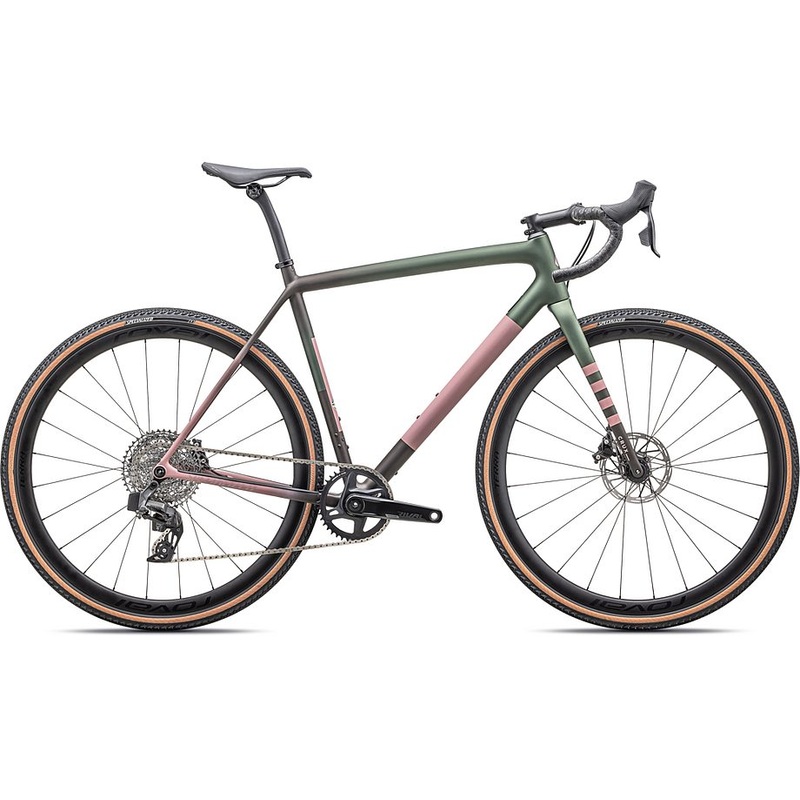 2025 Specialized crux expert bike satin cypress metallic / doppio / dusky pink / champagne 58