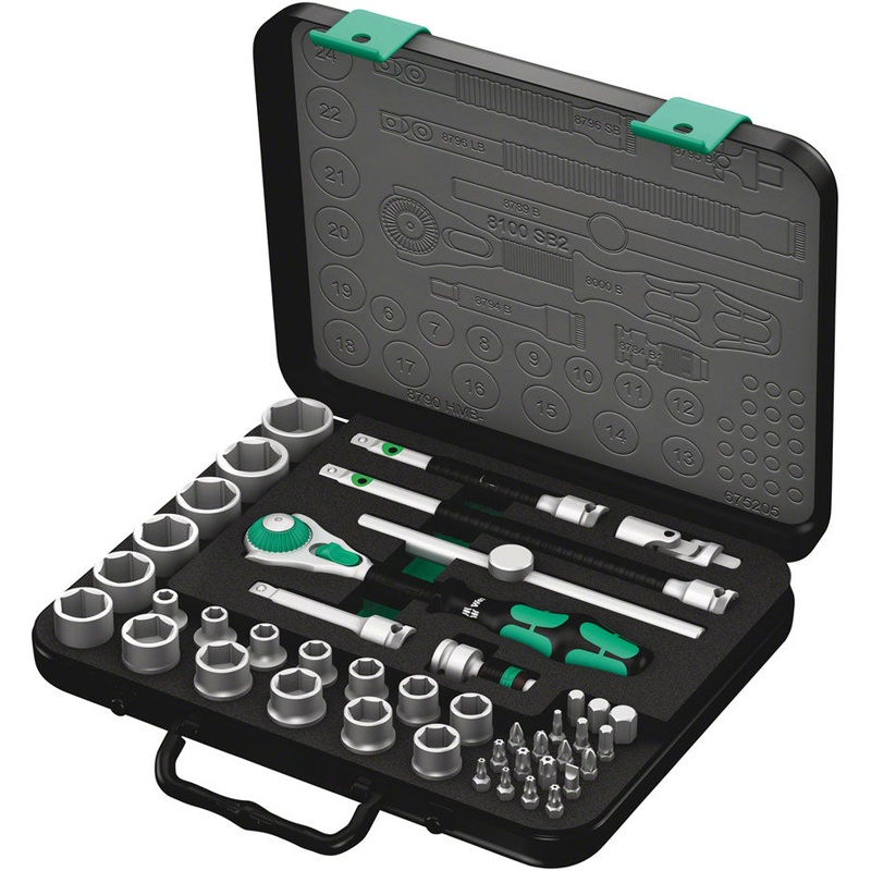 Wera 8100 SB 2 Zyklop Speed Ratchet Set 3/8" Drive Metric