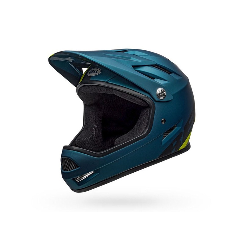 Bell Sanction Full Face Helmet - Matt Blue-Hi Viz