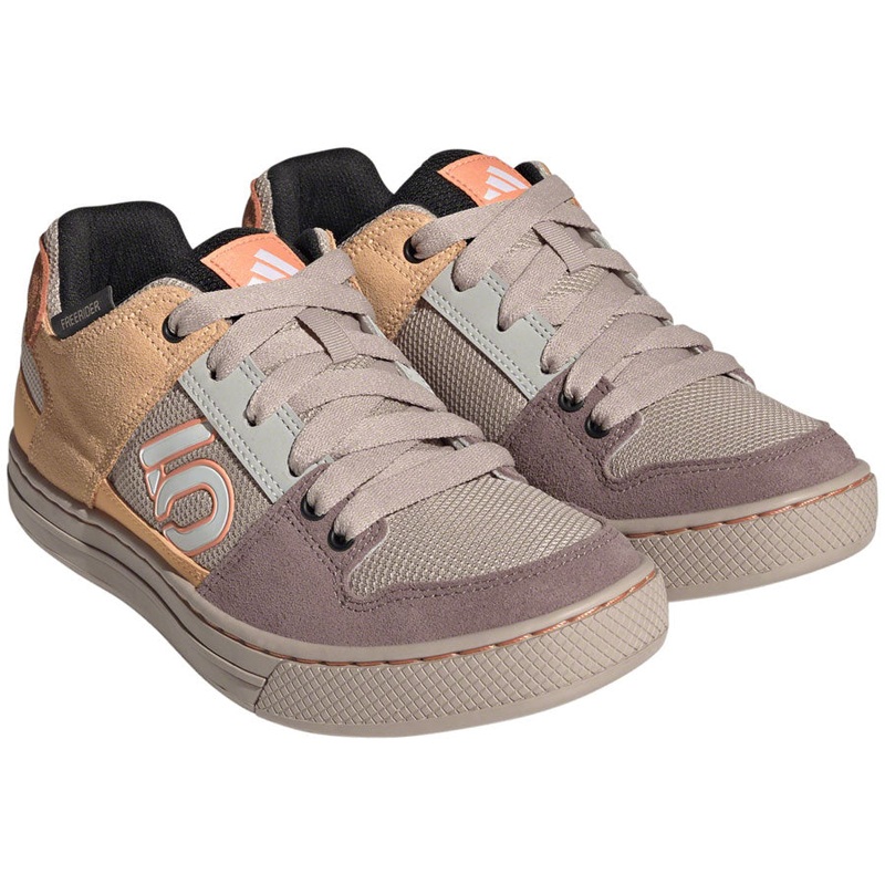Five Ten Freerider Flat Shoes - Womens Wonder Taupe/Ftwr White/Acid Orange 6