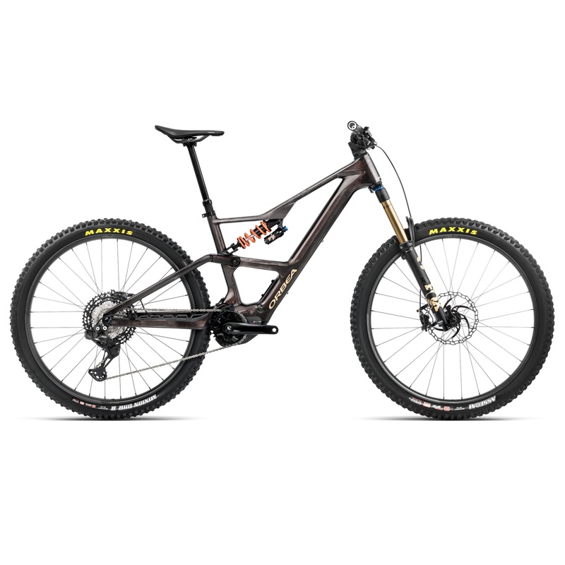 2025 Orbea RISE LT M-TEAM 630W 20mph Trail MTB E-BIKES - Large, Cosmic Carbon View - Golden Sand (Gloss)