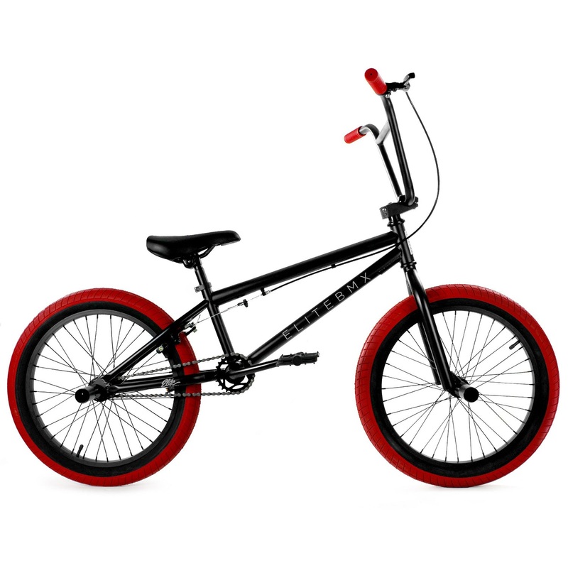 Elite BMX Stealth 20"TT BMX Freestyle Bike-Black/Red