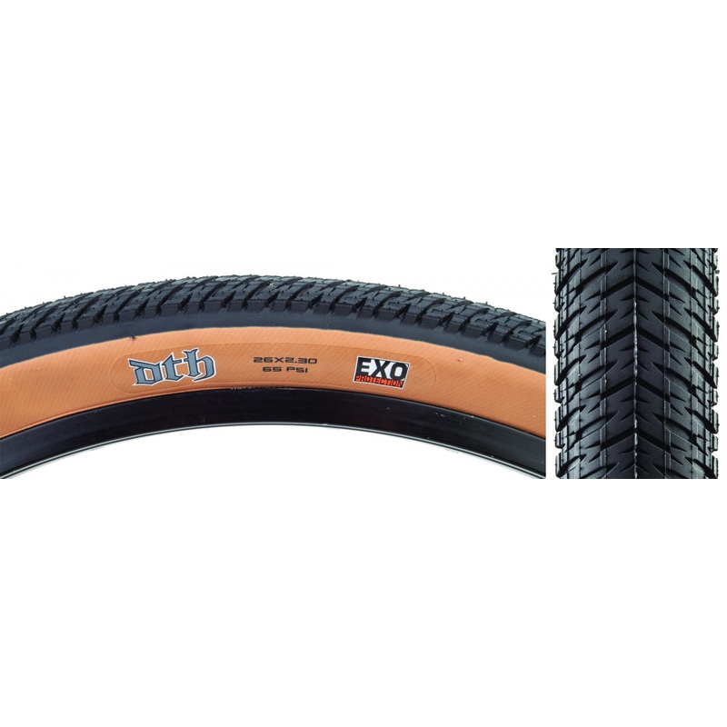 Maxxis DTH Tire - 26 x 2.30, Clincher, Folding, Black/Dark Tan, EXO