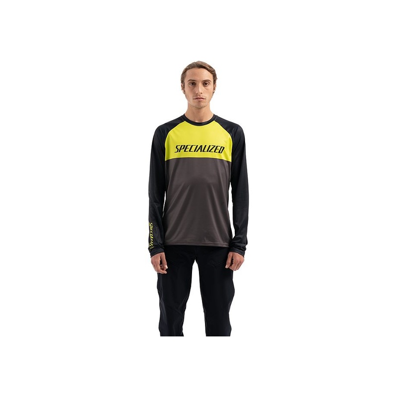 Specialized demo pro jersey ls hyper green / charcoal block xl