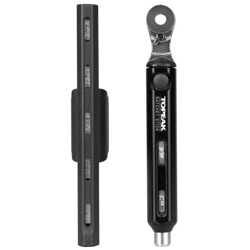 Topeak Ratchet Stick Ratchet Tool - 10 Piece Bit Set, Black