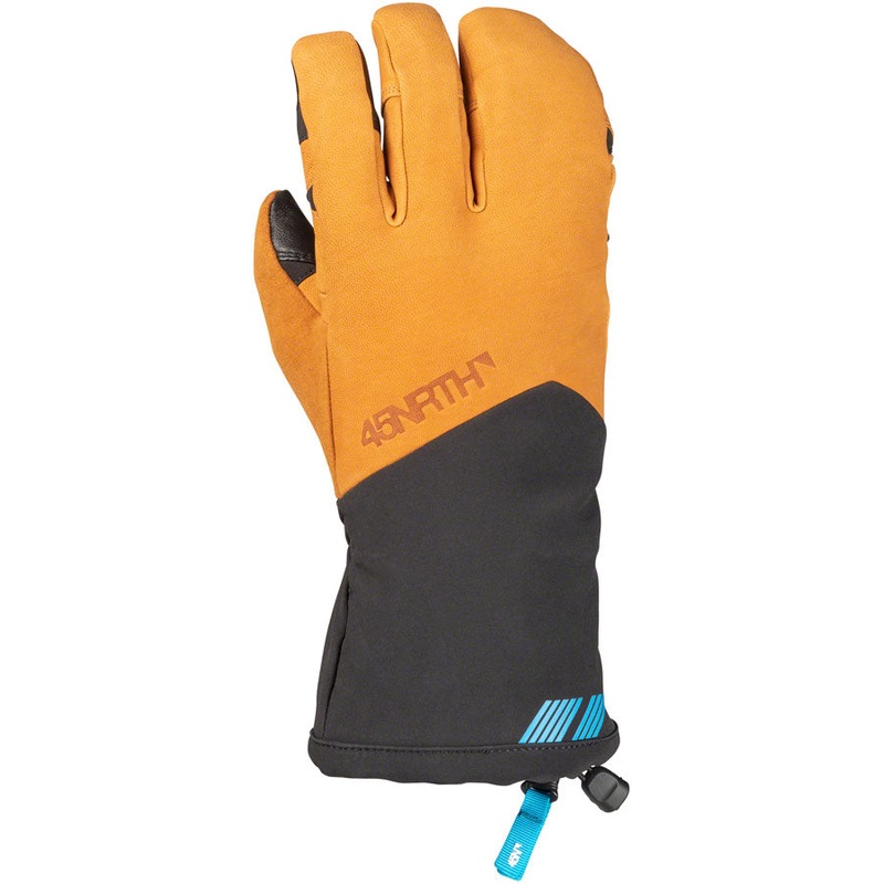 45NRTH 2023 Sturmfist 4 LTR Leather Gloves - Tan/Black Lobster Style X-Large