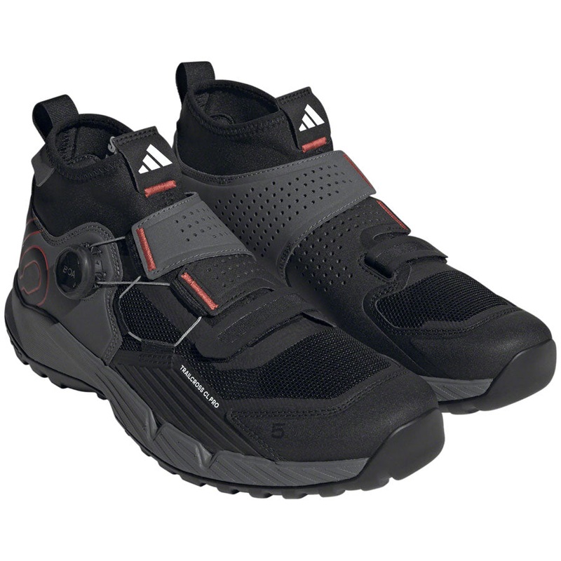 Five Ten Trailcross Pro Mountain Clipless Shoes - Mens Gray Five/Core BLK/Red 7.5