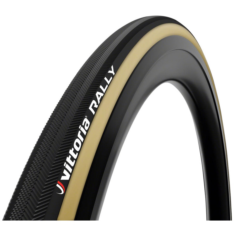 Vittoria Rally Tire - 700 x 25, Tubular, Folding, Black/Tan