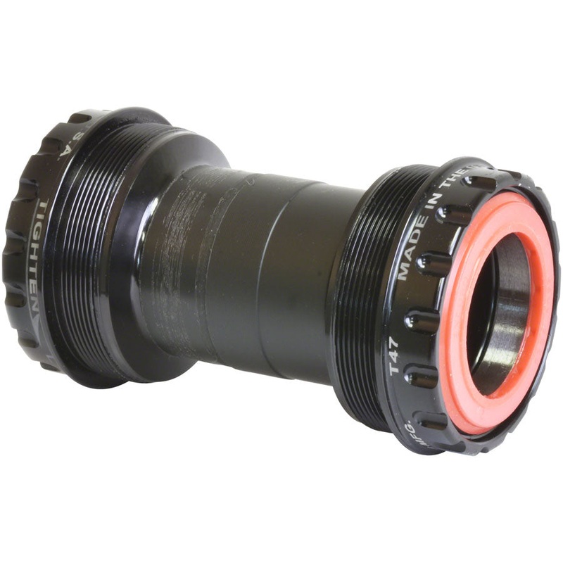 Wheels Manufacturing T47 Outboard Bottom Bracket - DUB Spindle ABEC-3 Bearing BLK