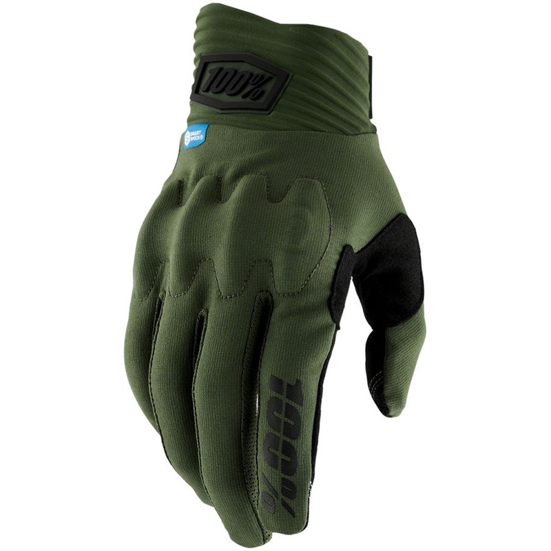 100% Cognito Smart Shock Gloves - Army, Full Finger, Men's, Medium