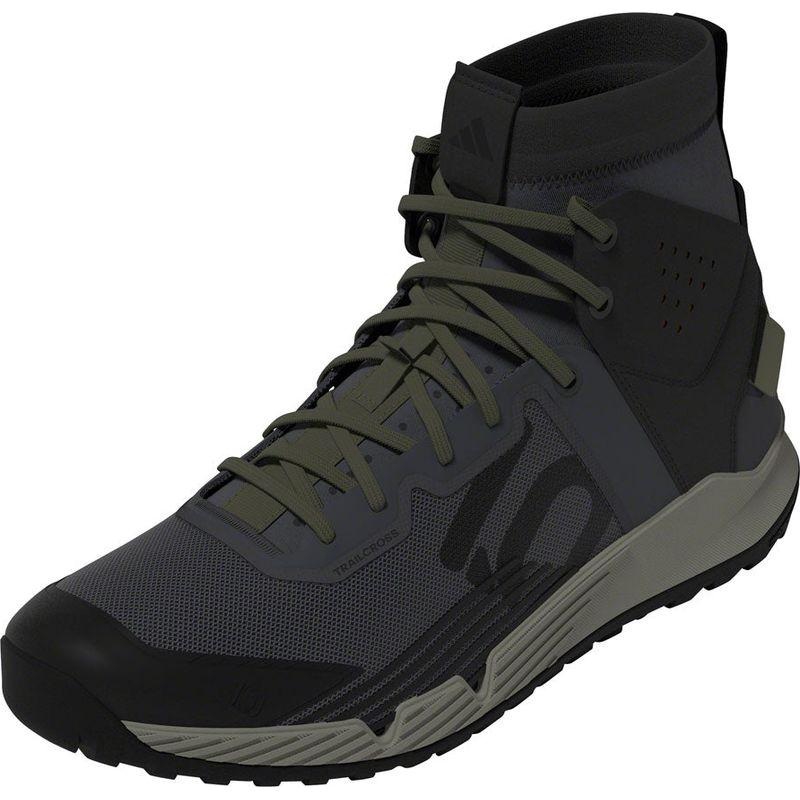 Five Ten Trailcross Mid Pro Flat Shoes - Men's Gray Six/Core Black/Olive Strata 11.5