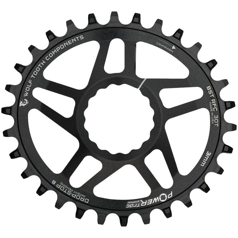 Wolf Tooth Elliptical Direct Mount Chainring - 30t RaceFace/Easton CINCH Direct Mount Drop-Stop B For Boost Cranks 3mm Offset BLK