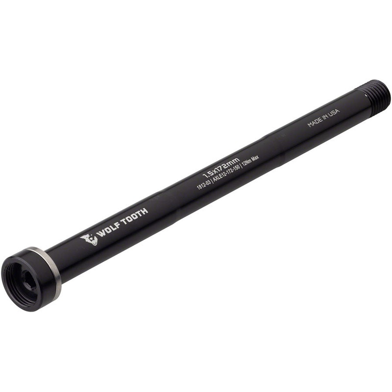 Wolf Tooth Rear Thru Axle - M12 1.5 x 172mm Black