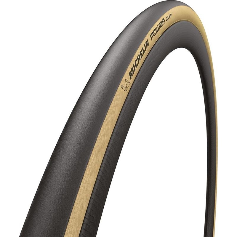 Michelin, Power Cup, Road Tire, 700x25C, Folding, Clincher, X-Race, Aramid Protek, 3x120TPI, Tanwall