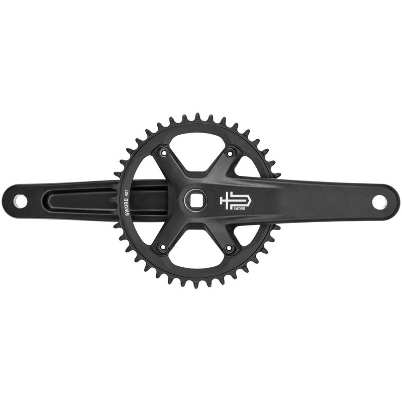 microSHIFT Sword BLK 1x Crankset - 165mm 9/10-Speed 40t 110 Asym BCD JIS Square Taper Spindle Interface BLK