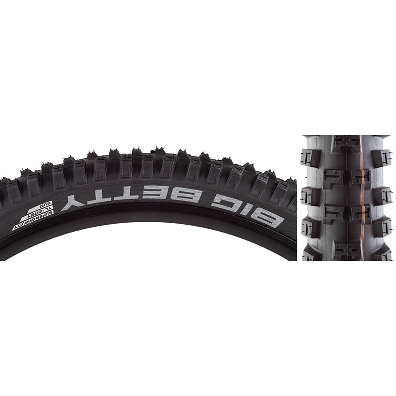 Schwalbe Big Betty Tire - 27.5 x 2.6" Tubeless Folding BLK Evolution Line Addix Soft Super Gravity
