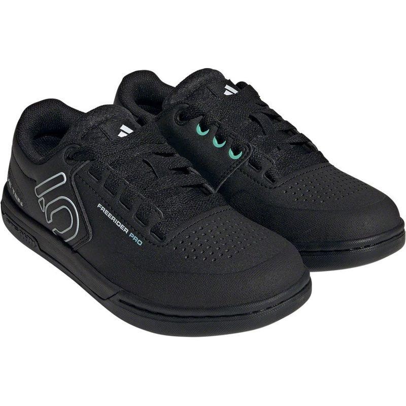 Five Ten Freerider Pro Flat Shoes - Women's Core Black/Crystal White/Acid Mint 9