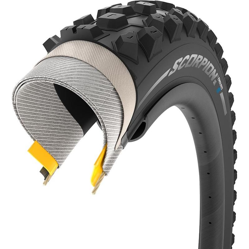 Pirelli Scorpion Enduro S, Mountain Tire, 29''x2.40, Folding, Tubeless Ready, SmartGRIP Gravity, ProWALL, 60TPI, Black