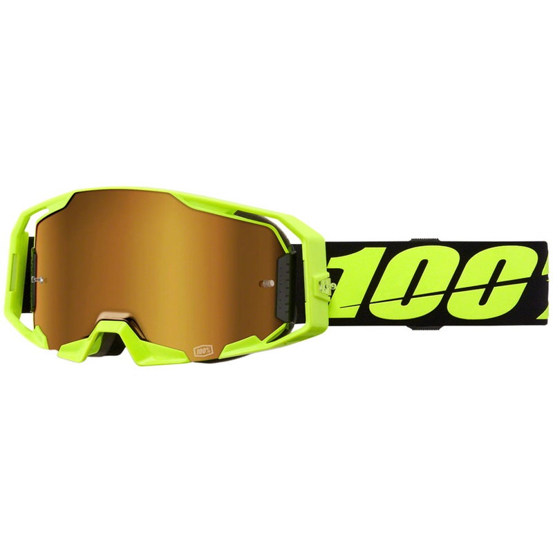 100% ARmatic Goggles - Black/Neon Yellow Mirror True Gold Lens
