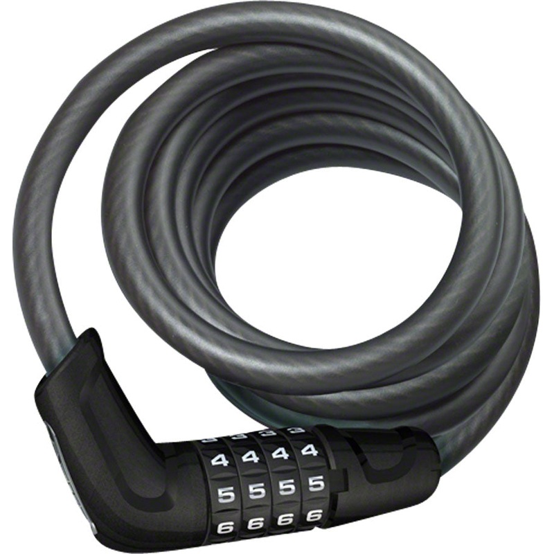 ABUS Tresor 6512 Combination Coiled Cable Lock 180cm x 12mm With Mount BLK