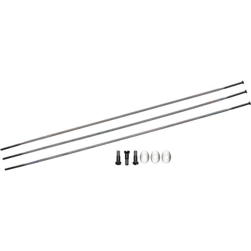 Zipp Straight Pull Spokes and Nipples, CXRay 258mm Black, 3-pack