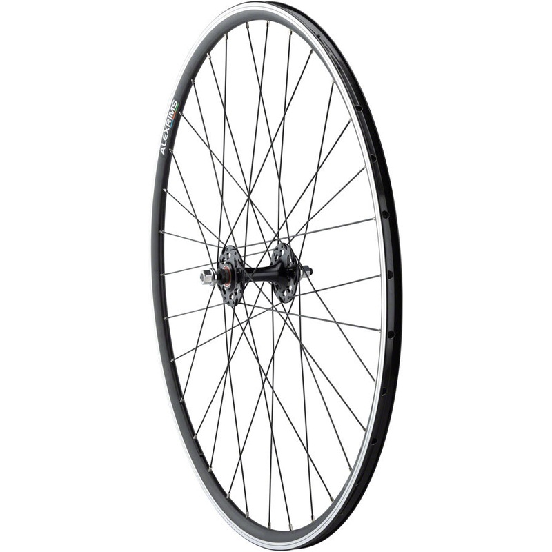 Alex DA22 rim Track Bike Fixed Gear Track Front Wheel - 700, 9x1 Threaded x 100mm, Rim Brake, Black, Clincher