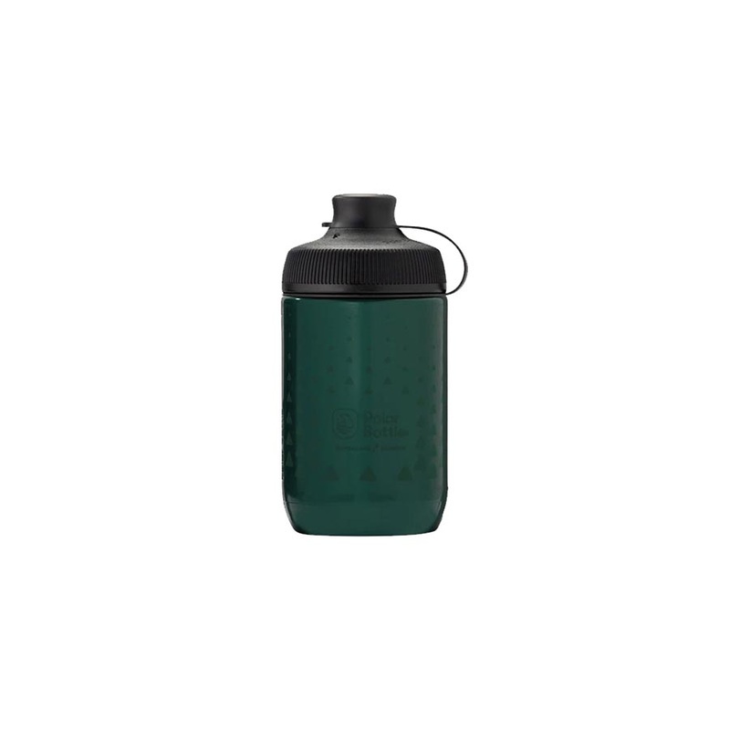 Polar/Hydrapak Session Muck 15oz Light Durable Mountain Bike Water Bottle with Muckguard, Fits Under Down Tube & Side Loading Cages