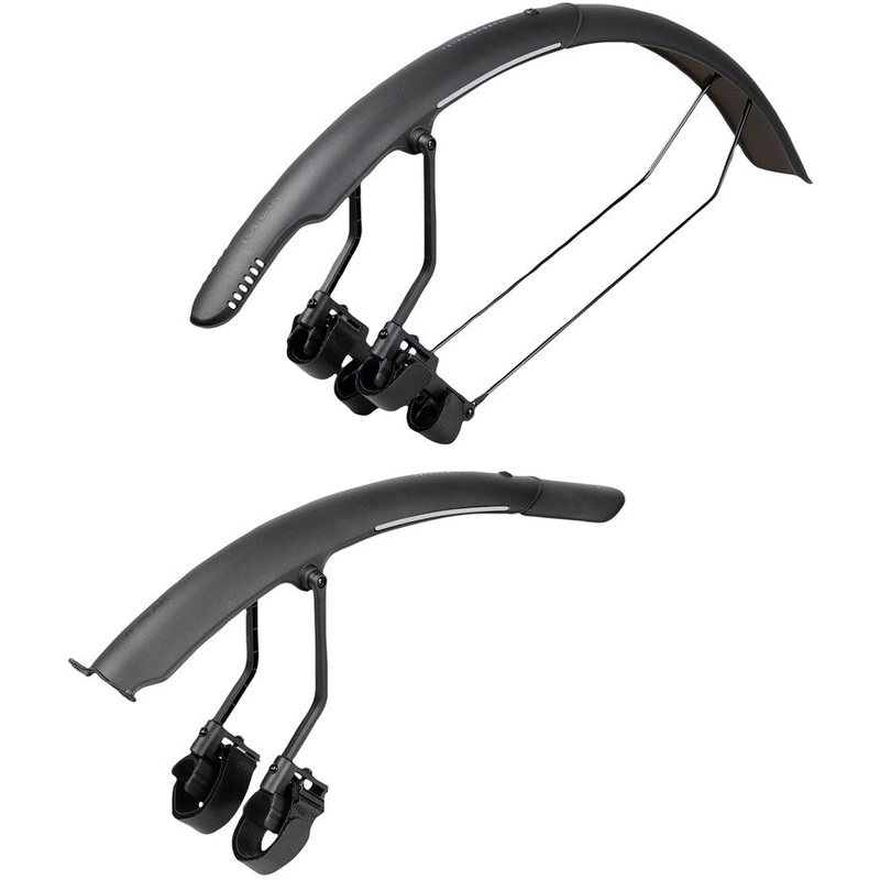 Topeak Tetrafender R1 / R2 Fender Set - Fits Up To 650/700 x 32 Road Tire, Black