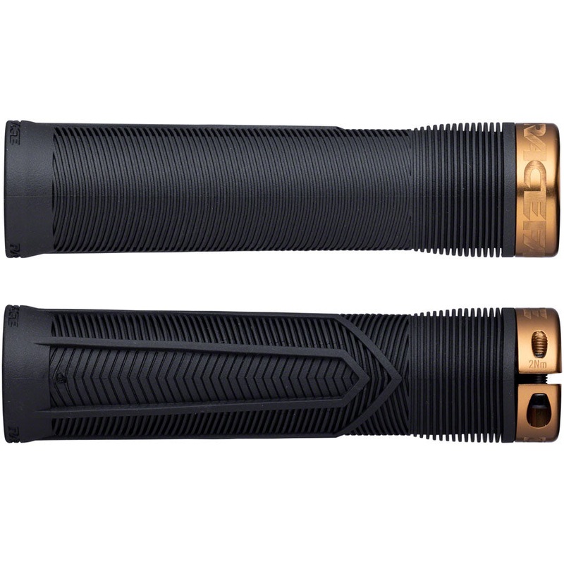 RaceFace Chester Grips - Lock-On, Black/Kashmoney, 34mm