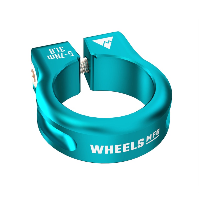 Wheels Mfg Bolt-On Seatpost Collar 31.8mm Teal