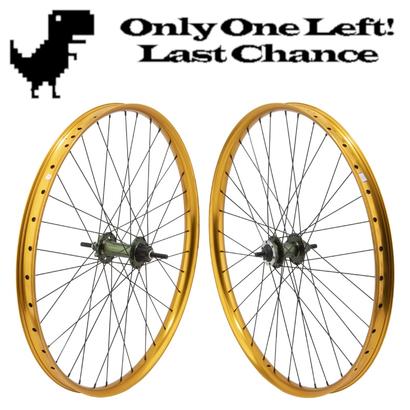 27.5" SE Racing Beastmode Benjamins Wheelset - 36H - Gold/Green