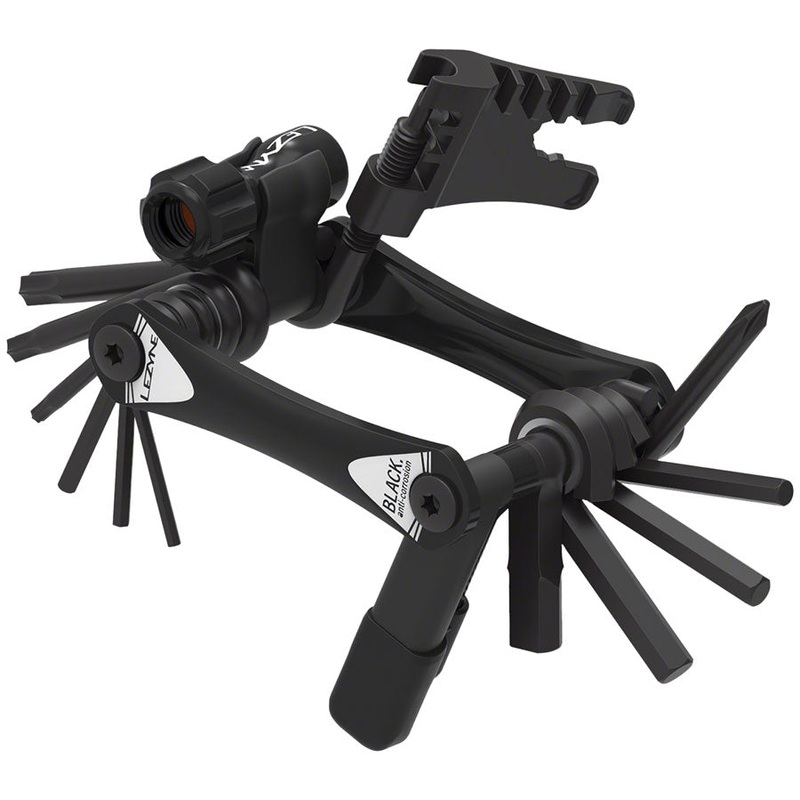 Lezyne Rap Ii - 20 Tubeless Multi Tool - 20 Tools, With Chain Tool, Tubeless Plug Kit, Co2 Inflator, Black