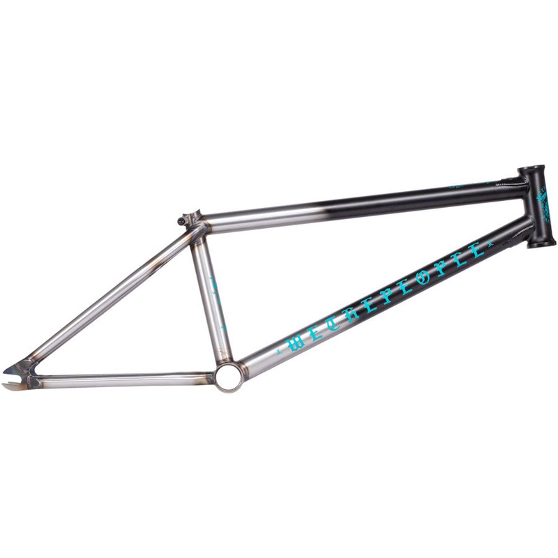 We The People Pathfinder BMX Frame - 21" TT Matt Black/Raw Fade