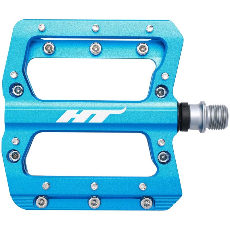 HT Components AN14A Nano Platform Pedals - Body: Aluminum - Spindle: Cr-Mo - Blue