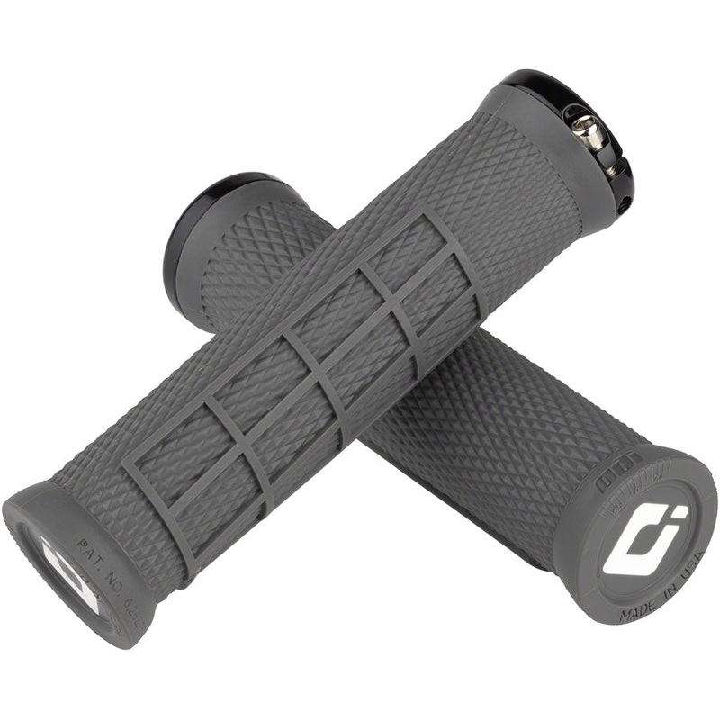 ODI Elite Flow Grips - Graphite Black, Lock-On