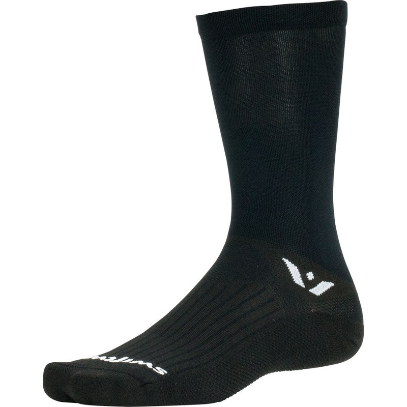 Swiftwick Aspire Crew Socks - 7" Black Large