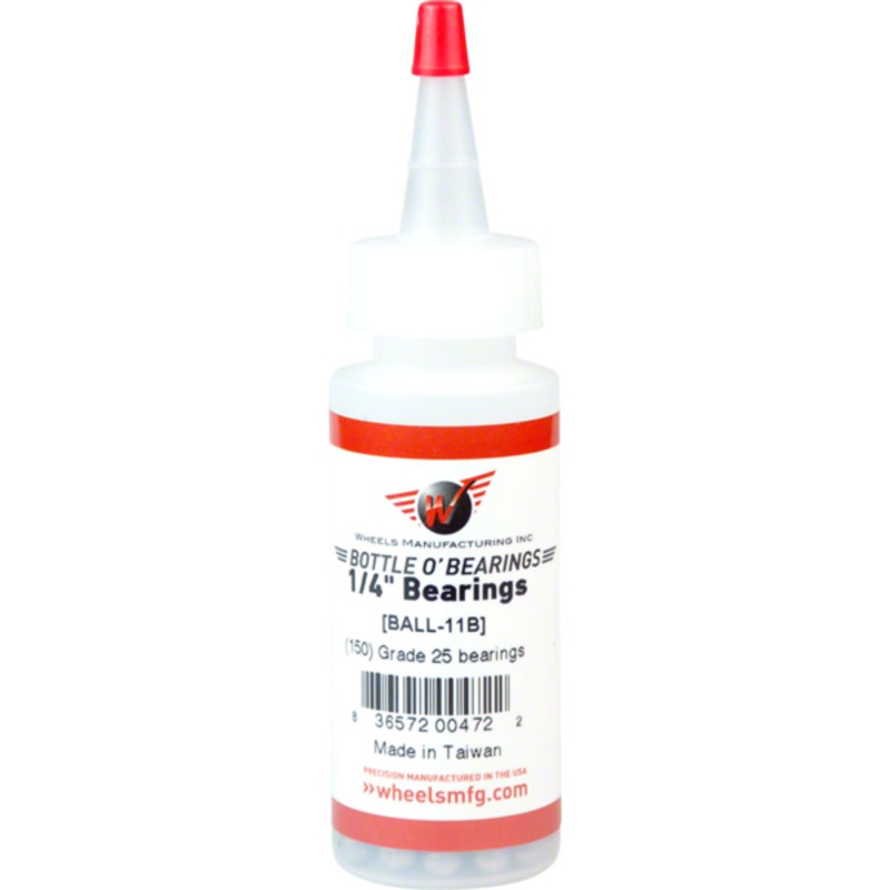 Wheels Manufacturing Wheels Manufacturing Grade 25 1/4" Loose Ball Bearing: Bottle of 150