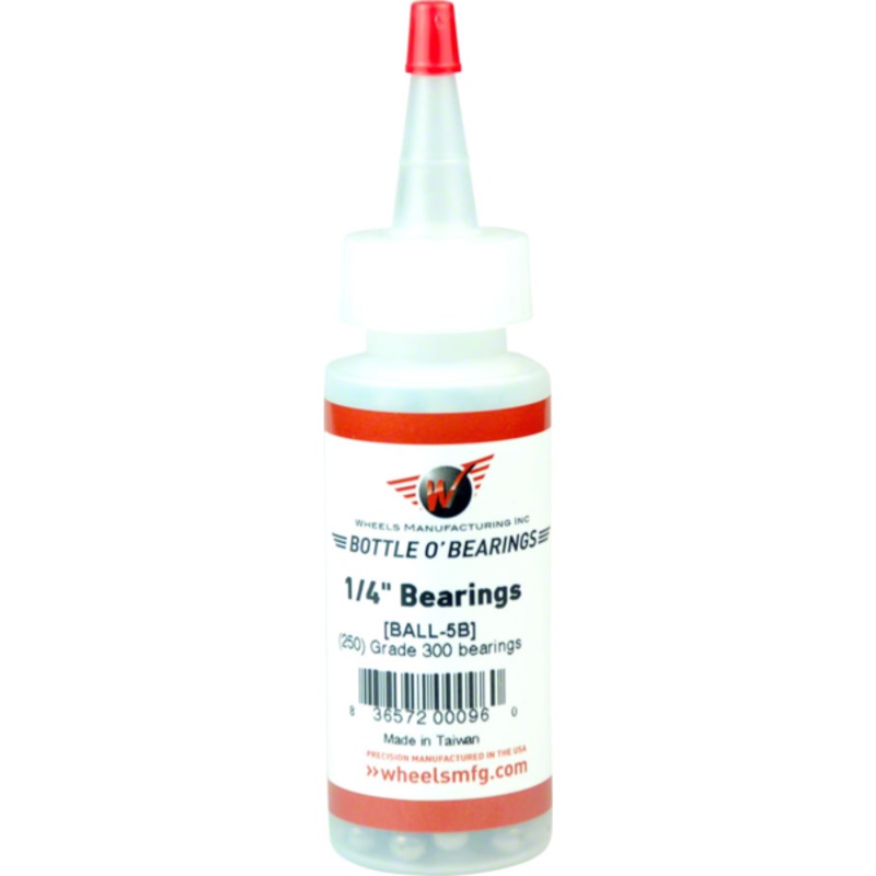 Wheels Manufacturing Wheels Manufacturing Grade 300 1/4" Loose Ball Bearing: Bottle of 250