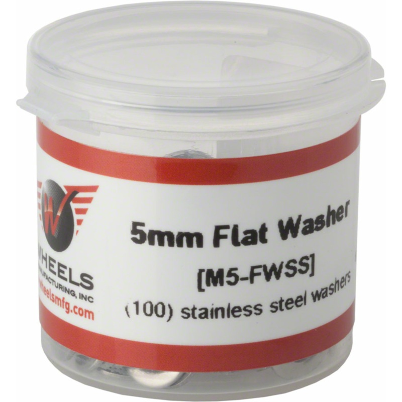 Wheels Manufacturing Wheels Manufacturing M5 Flat Washer Stainless Steel Bottle/100