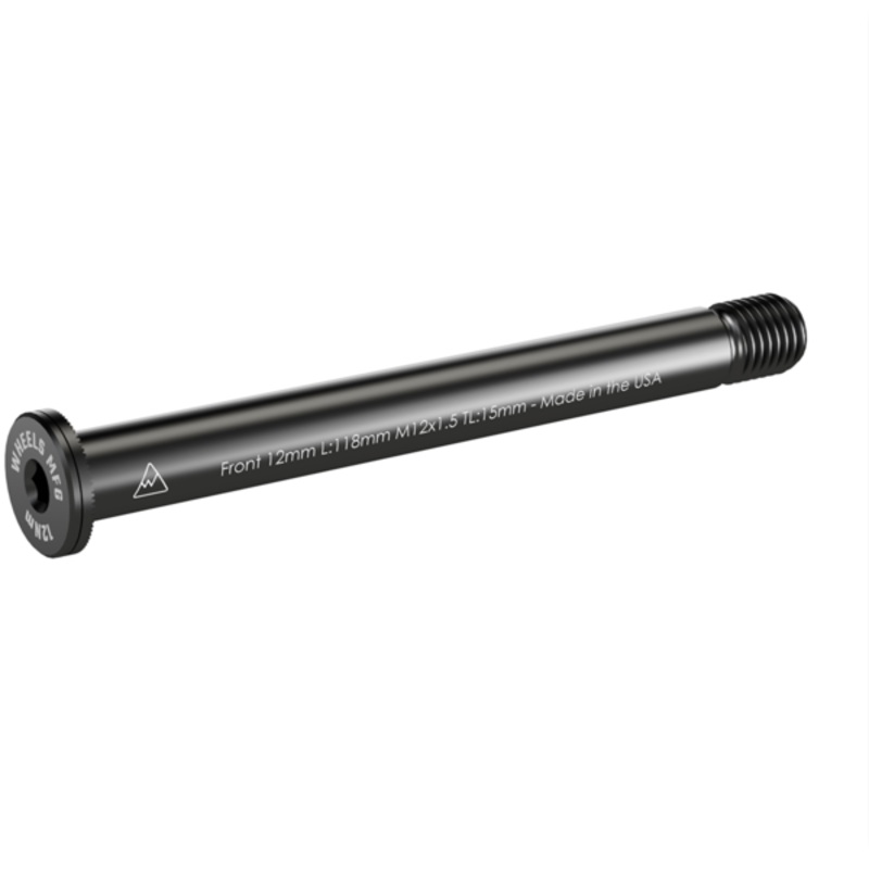 Wheels Manufacturing Front Thru Axle 12mm x 118 Length x 1.5 Thread Pitch - Flat Washer
