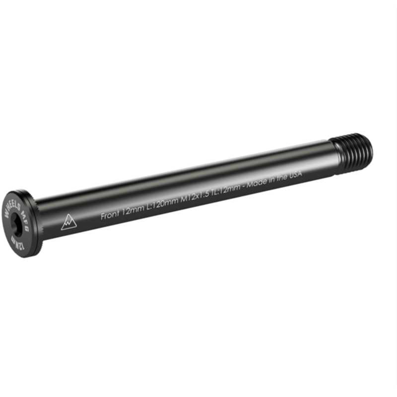 Wheels Manufacturing Front Thru Axle 12mm x 120 Length x 1.5 Thread Pitch - Flat Washer