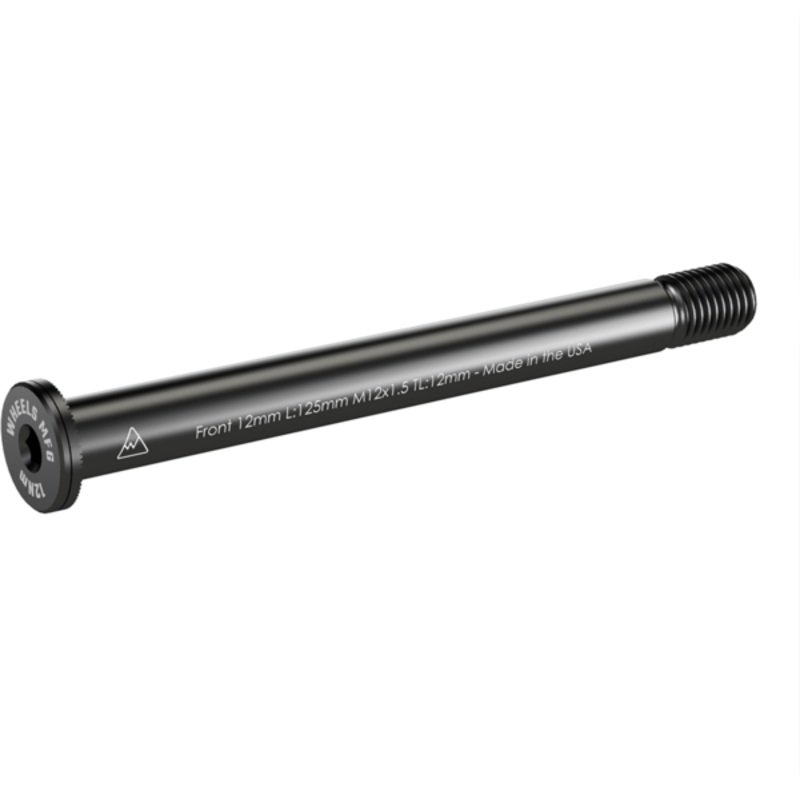 Wheels Manufacturing Front Thru Axle 12mm x 125 Length x 1.5 Thread Pitch - Flat Washer