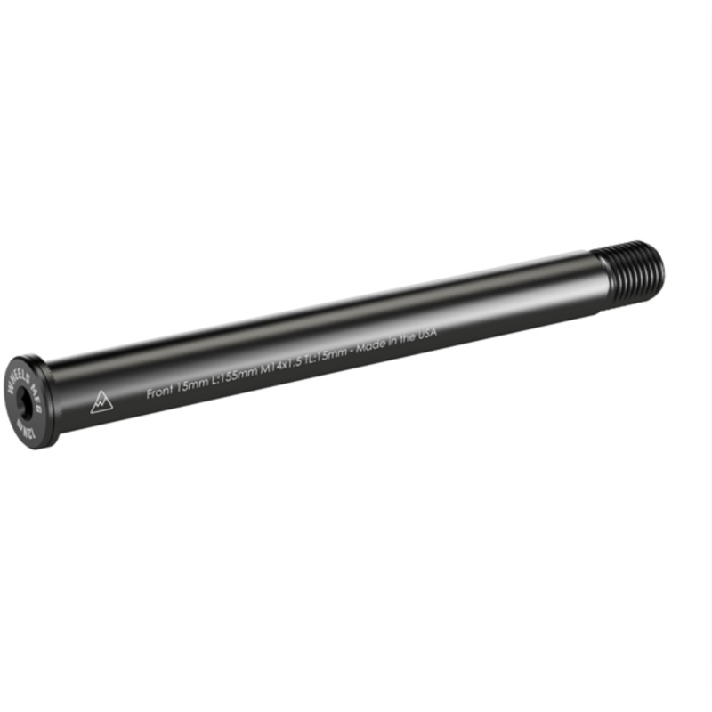 Wheels Manufacturing Front Thru Axle 15mm x 155 Length x 1.5 Thread Pitch - Flat Washer