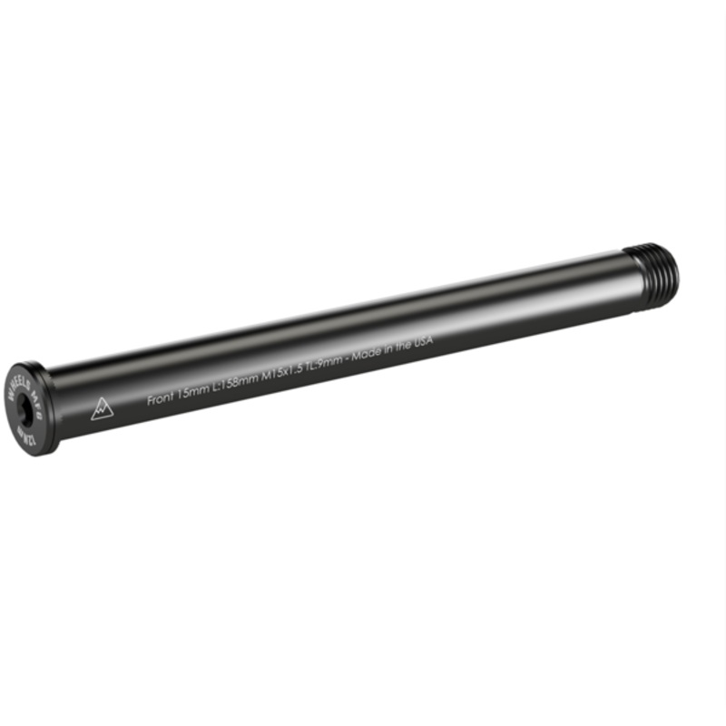 Wheels Manufacturing Front Thru Axle 15mm x 158 Length x 1.5 Thread Pitch - Flat Washer